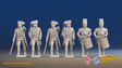 Seven Years’ War Russian Pandurs Command - Summer Uniform, front view. Supplied unpainted.