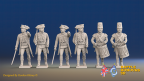 Seven Years’ War Russian Pandurs Command - Summer Uniform, front view. Supplied unpainted.