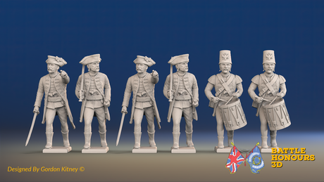 Seven Years’ War Russian Pandurs Command - Summer Uniform, front view. Supplied unpainted.