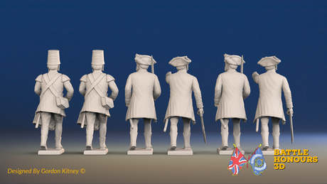 Seven Years’ War Russian Pandurs Command - Summer Uniform, rear view. Supplied unpainted.
