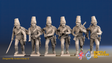 Seven Years’ War Prussian Dismounted Hussars - Charging - Mirlitons, Set 1, front view. Supplied unpainted.