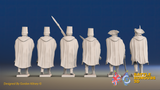 Seven Years’ War Russian Pandurs Command - Charging - Winter Uniform, rear view. Supplied unpainted.