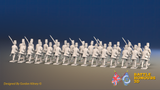 Seven Years’ War Russian Pandur Grenadier Battalion - Charging - Summer Uniform - 30 Figures, rear view. Supplied unpainted.