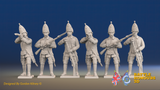 Seven Years’ War Russian Grenadiers - Firing - Winter Uniform - Observation Corps, front view. Supplied unpainted.