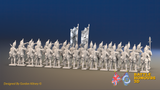 Seven Years’ War Prussian Grenadier Battalion - Firing Line - Long Cuff Lace - 30 Figures, rear view. Supplied unpainted.