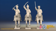 Seven Years’ War Russian Cossacks - Galloping - Swords, front view. Supplied unpainted.