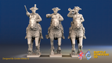 Seven Years’ War Prussian Cuirassiers Command - Galloping, front view. Supplied unpainted.