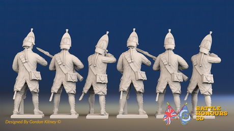 Seven Years’ War Russian Grenadiers - Firing - Winter Uniform, rear view. Supplied unpainted.