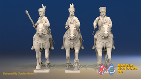 Seven Years’ War Russian Cossacks - Galloping - Lances, front view. Supplied unpainted.