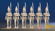 Seven Years’ War Prussian Grenadiers - March Attack - Straight Lapel Lace, front view. Supplied unpainted.