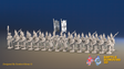 Seven Years’ War Prussian Grenadier Battalion - Charging - 30 Figures, front view. Supplied unpainted.