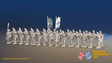 Seven Years’ War Prussian Fusilier Battalion - Firing Line - Set 1 - 30 Figures, front view. Supplied unpainted.