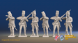 Seven Years’ War Russian Pandurs - Firing - Summer Uniform, front view. Supplied unpainted.