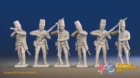 Seven Years’ War Russian Pandurs - Firing - Summer Uniform, front view. Supplied unpainted.