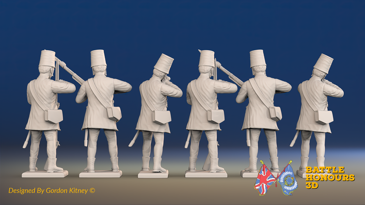 Seven Years’ War Russian Pandurs - Firing - Summer Uniform, rear view. Supplied unpainted.