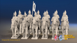 Seven Years’ War Russian Horse Grenadier Regiment - 12 Mounted Figures, front view. Supplied unpainted.