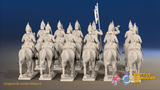 Seven Years’ War Russian Horse Grenadier Regiment - 12 Mounted Figures, rear view. Supplied unpainted.