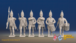 Seven Years’ War Russian Grenadiers Command - Advancing - Winter Uniform, front view. Supplied unpainted.