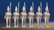 Seven Years’ War Prussian Garrison Grenadiers - March Attack, front view. Supplied unpainted.