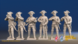 Seven Years’ War Prussian Jägers - Standing Skirmishers - Set 3, front view. Supplied unpainted.