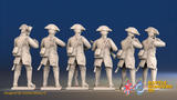 Seven Years’ War Prussian Jägers - Standing Skirmishers - Set 3, rear view. Supplied unpainted.
