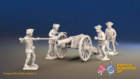 Seven Years’ War Russian Artillery and Crew - Loading Crew - Summer Uniform, front view. Supplied unpainted.
