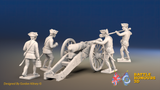 Seven Years’ War Russian Artillery and Crew - Loading Crew - Summer Uniform, rear view. Supplied unpainted.
