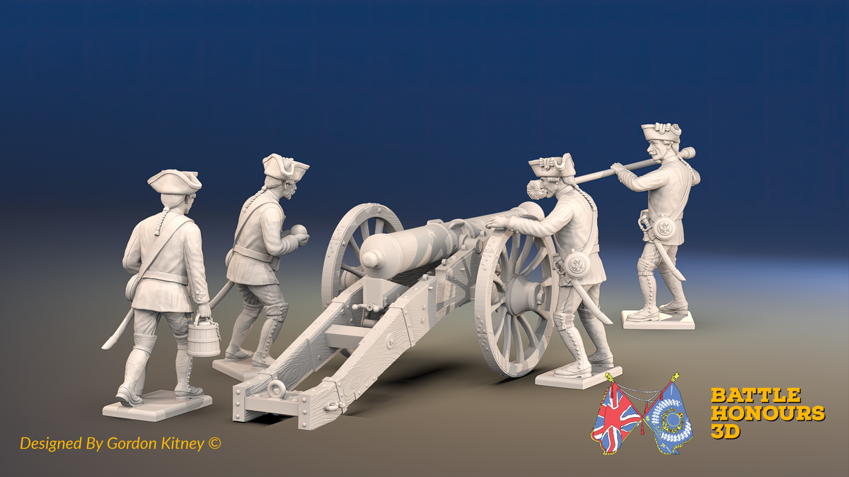 Seven Years’ War Russian Artillery and Crew - Loading Crew - Summer Uniform, rear view. Supplied unpainted.