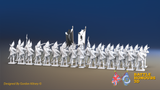 Seven Years’ War Russian Grenadier Battalion - Firing - Summer Uniform - Rolled Cloaks - 30 Figures, rear view. Supplied unpainted.