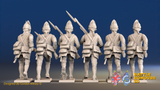 Seven Years’ War Prussian Fusiliers - Charging - Set 1, rear view. Supplied unpainted.