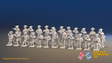 Seven Years’ War Prussian Jäger Battalion - Firing Line - Boots - 24 Figures, front view. Supplied unpainted.