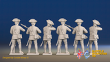 Seven Years’ War Russian Musketeers - Firing - Summer Uniform, rear view. Supplied unpainted.