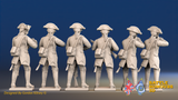 Seven Years’ War Prussian Jägers - Standing Skirmishers - Boots and Plain Lapels, rear view. Supplied unpainted.