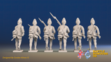 Seven Years’ War Prussian Fusiliers - Charging - Set 3, rear view. Supplied unpainted.