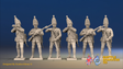 Seven Years’ War Prussian Grenadiers - Firing Line - Long Cuff Lace, front view. Supplied unpainted.