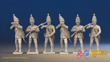 Seven Years’ War Prussian Grenadiers - Firing Line - Shoulder Wings, front view. Supplied unpainted.