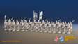 Seven Years’ War Prussian Fusilier Battalion - Charging - Set 2 - 24 Figures, front view. Supplied unpainted.