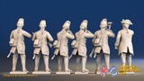 Seven Years’ War Prussian Le Noble Jägers Command - Skirmishers, rear view. Supplied unpainted.