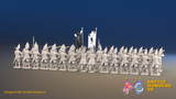 Seven Years’ War Russian Grenadier Battalion - Firing - Winter Uniform - 30 Figures, rear view. Supplied unpainted.