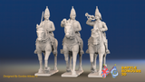 Seven Years’ War Russian Horse Grenadiers Command, front view. Supplied unpainted.