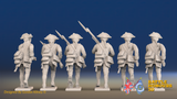 Seven Years’ War Prussian Garrison Musketeers - Charging - Set 4, rear view. Supplied unpainted.