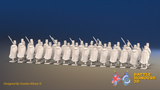 Seven Years’ War Russian Pandur Grenadier Battalion - Charging - Winter Uniform - 30 Figures, rear view. Supplied unpainted.