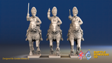 Seven Years’ War Prussian Dragoons - Galloping - Set 2, front view. Supplied unpainted.