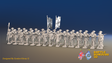 Seven Years’ War Prussian Musketeer Battalion - Firing Line - Set 3 - 30 Figures, front view. Supplied unpainted.