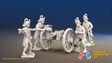 Seven Years’ War Russian Secret Howitzer and Crew - Loading Crew - Winter Uniform, front view. Supplied unpainted.
