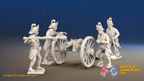 Seven Years’ War Russian Secret Howitzer and Crew - Loading Crew - Winter Uniform, front view. Supplied unpainted.