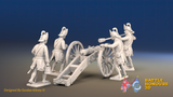 Seven Years’ War Russian Secret Howitzer and Crew - Loading Crew - Winter Uniform, rear view. Supplied unpainted.