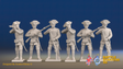 Seven Years’ War Russian Musketeers - Firing - Summer Uniform - Observation Corps, front view. Supplied unpainted.