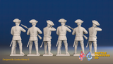 Seven Years’ War Russian Musketeers - Firing - Summer Uniform - Observation Corps, rear view. Supplied unpainted.