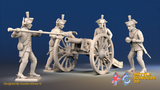Seven Years’ War Prussian Horse Artillery - Loading Crew, front view. Supplied unpainted.